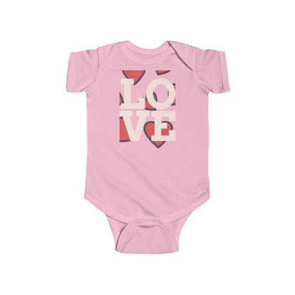 Cute Love Hearts Infant Bodysuit for Baby Girls